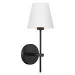 Crystorama Xavier Wall Sconce White/Black Shade