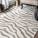 Zebra Stripe Hand Tufted Rug