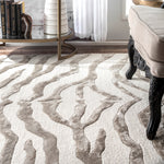 Zebra Stripe Hand Tufted Rug