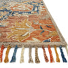 Loloi Zharah Rust/Blue Hooked Rug