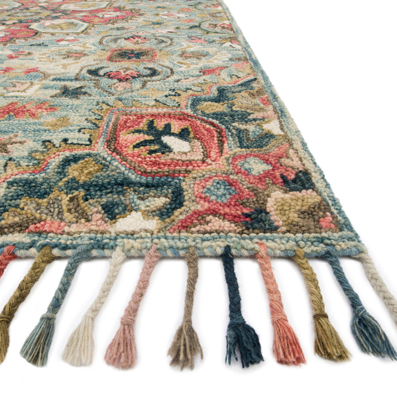 Loloi Zharah Light Blue/Multi Hooked Rug