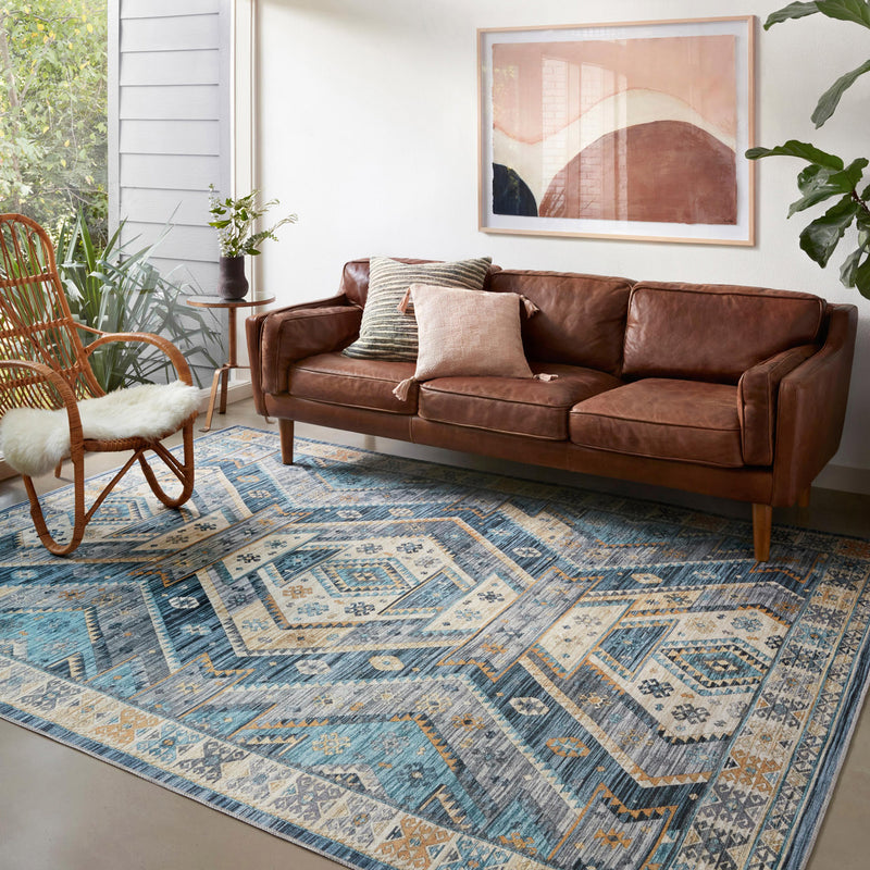 Loloi II Zion Ocean/Gold Power Loomed Rug