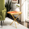 Baez Faux Agate Accent Table