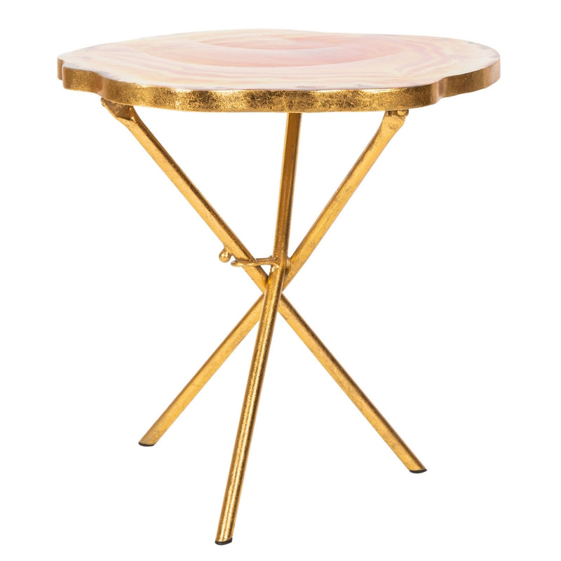 Baez Faux Agate Accent Table