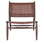 Franks Leather Woven Accent Chair