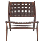 Franks Leather Woven Accent Chair