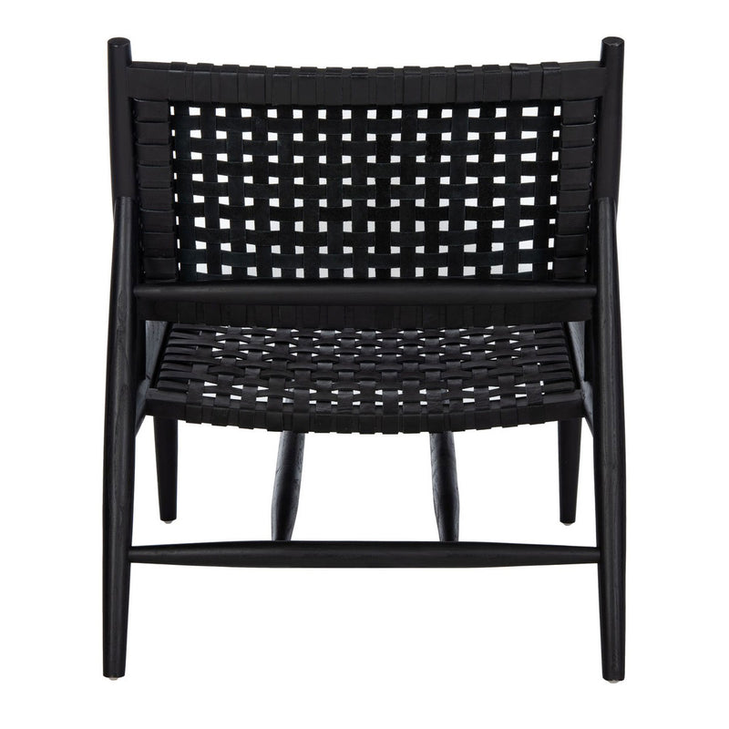 Franks Leather Woven Accent Chair