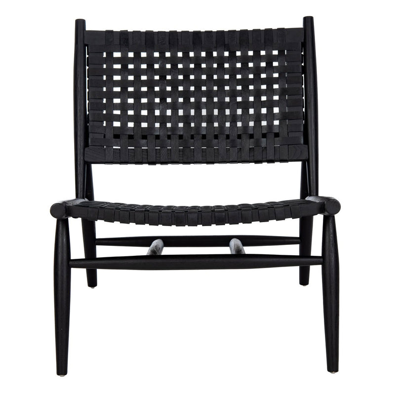 Franks Leather Woven Accent Chair