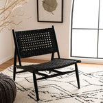 Franks Leather Woven Accent Chair