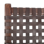 Zanna Leather Woven Accent Chair