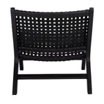 Fuentes Leather Woven Accent Chair