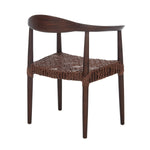 Maia Leather Woven Accent Chair