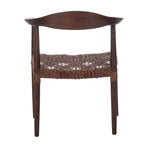 Maia Leather Woven Accent Chair