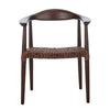 Maia Leather Woven Accent Chair