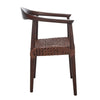 Maia Leather Woven Accent Chair