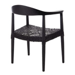 Maia Leather Woven Accent Chair