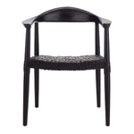 Maia Leather Woven Accent Chair