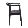 Maia Leather Woven Accent Chair