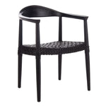 Maia Leather Woven Accent Chair