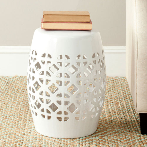 Harbor Circle Lattice Indoor/Outdoor Garden Stool