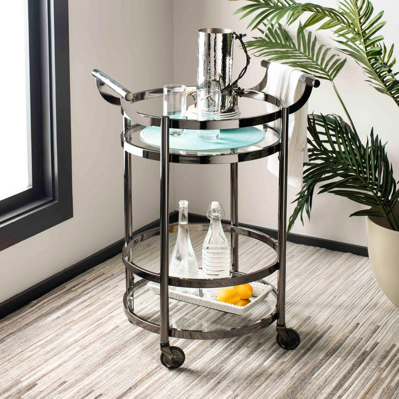 Darcie 2 Tier Round Bar Cart