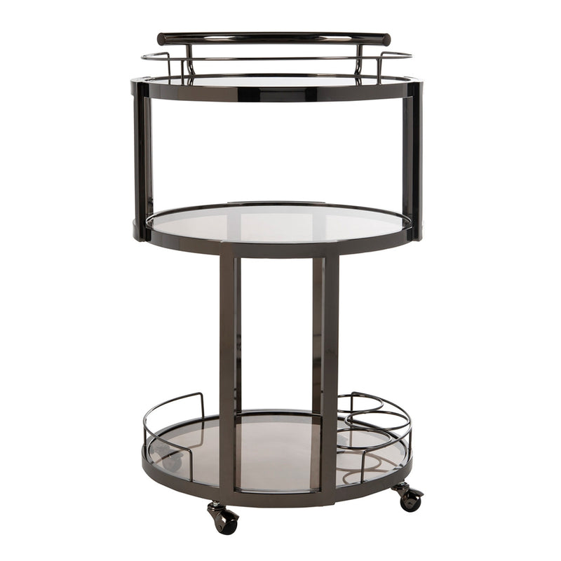 Kalin 3 Tier Round Bar Cart