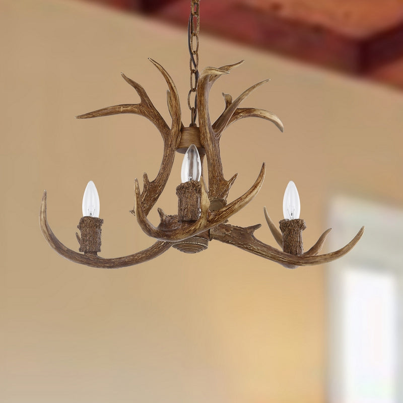 Mckenzie Antler 3-Light Chandelier