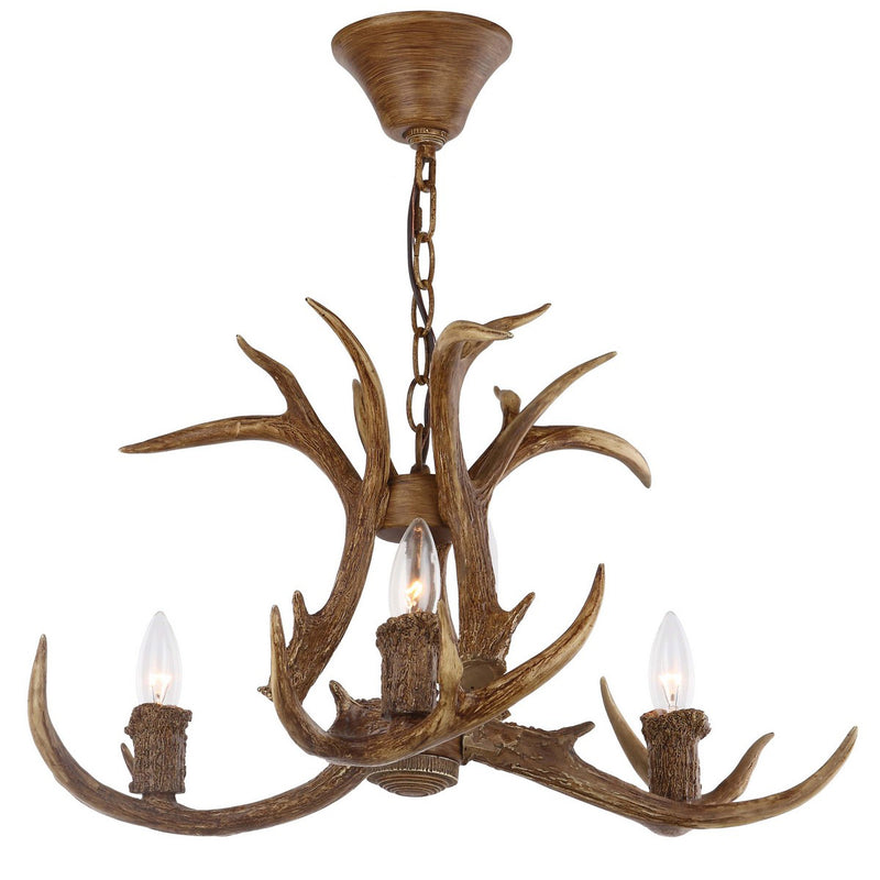 Mckenzie Antler 3-Light Chandelier