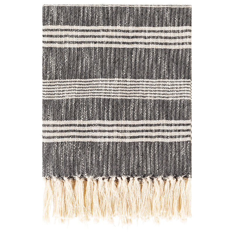 Tower Stripe Throw Blanket – Paynes Gray