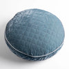 Bella Notte Silk Velvet Quilted Round Throw Pillow