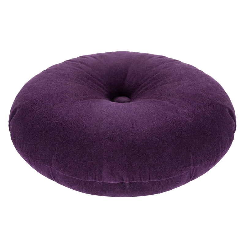 Olivia Cotton Velvet Round Throw Pillow