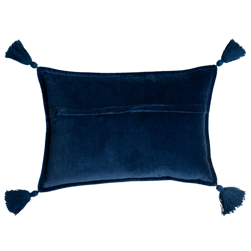 Olivia Tassel Cotton Velvet Throw Pillow