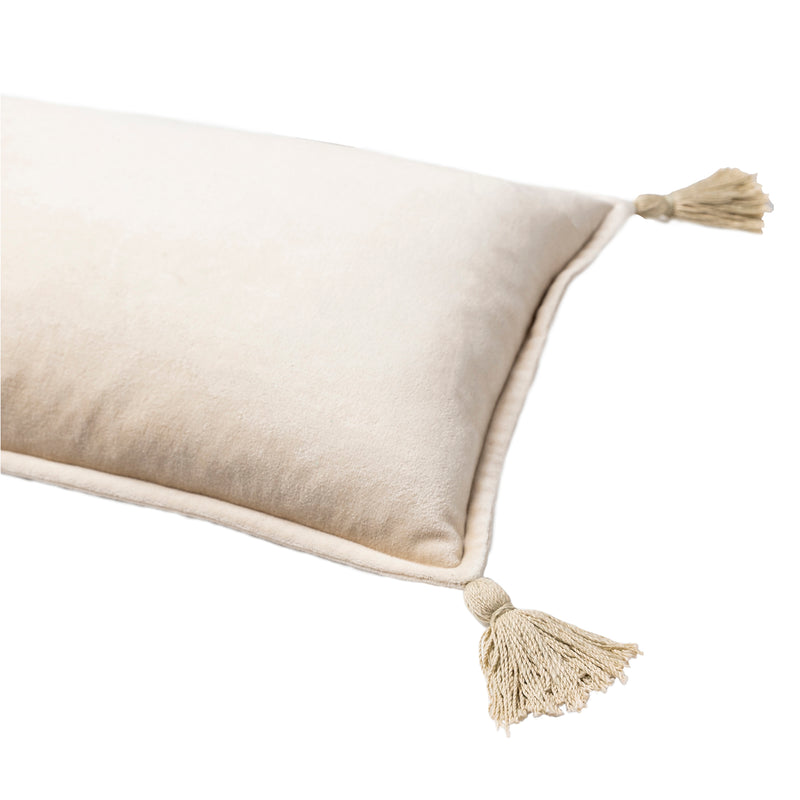 Olivia Tassel Cotton Velvet Throw Pillow