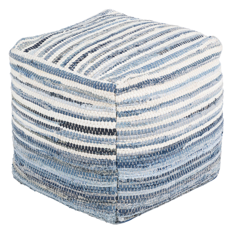 Chazz Denim Pouf