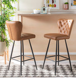 Arabella Leather Bar Stool Set of 2