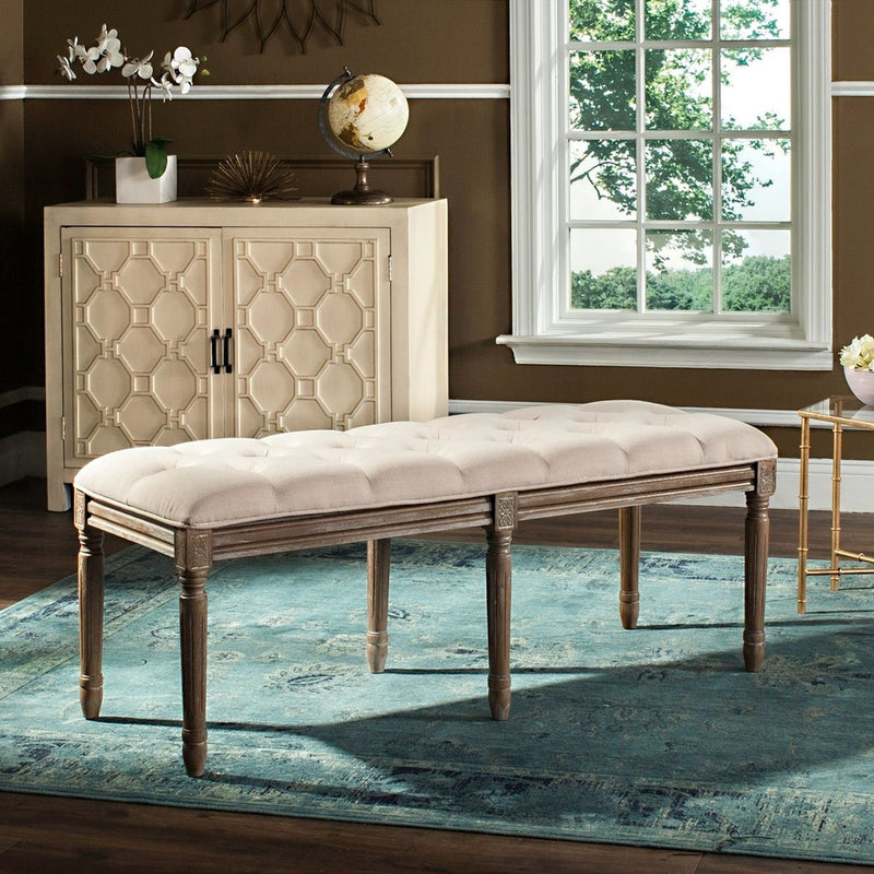 Keen French Brasserie Tufted Bench