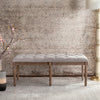 Keen French Brasserie Tufted Bench