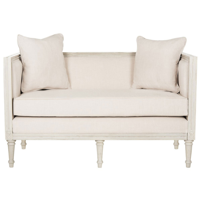 Nieto French Country Beige Settee