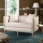 Nieto French Country Beige Settee