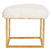 Waite Faux Sheepkin Ottoman