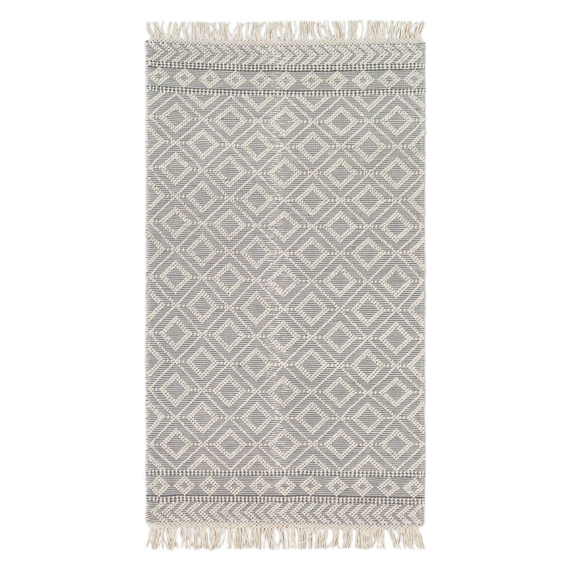 Surya Farmhouse Tassel Diamond Hand Woven Rug