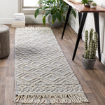 Surya Farmhouse Tassel Diamond Hand Woven Rug