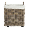 Burr Rattan Wheeled Basket Set Of 2