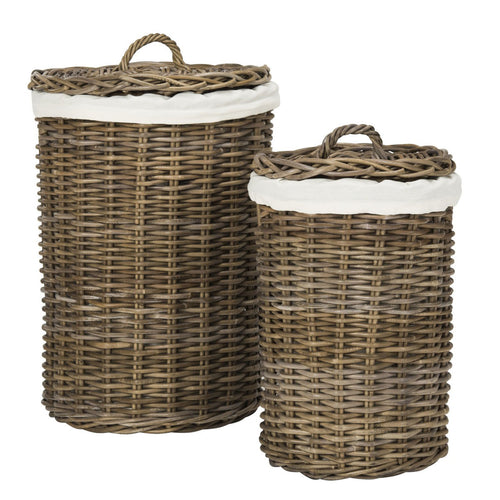 Jaramillo Rattan Laundry Basket Set of 2