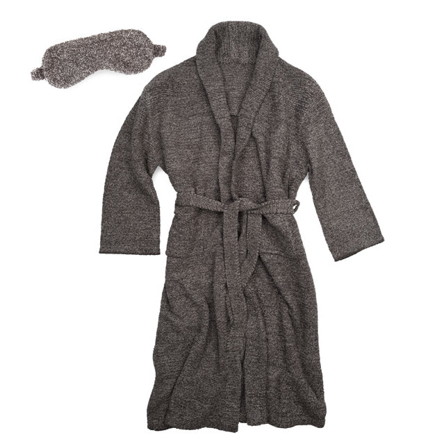 Kashwere Malibu Heathered Robe & Eye Mask Set