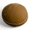 Bella Notte Silk Velvet Quilted Round Throw Pillow