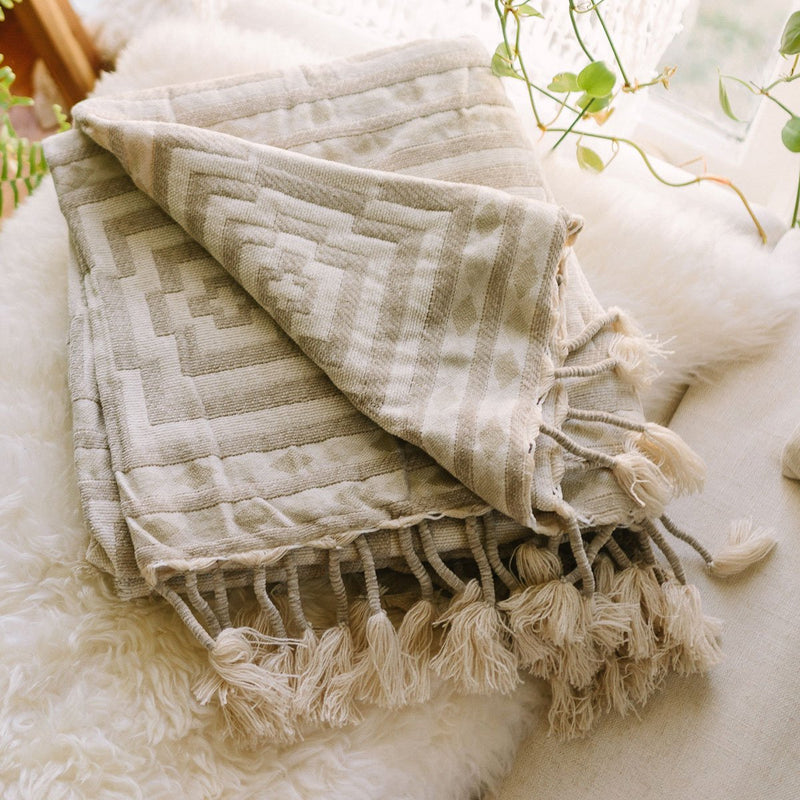 Justina Blakeney Hypnotic Tassel Throw Blanket