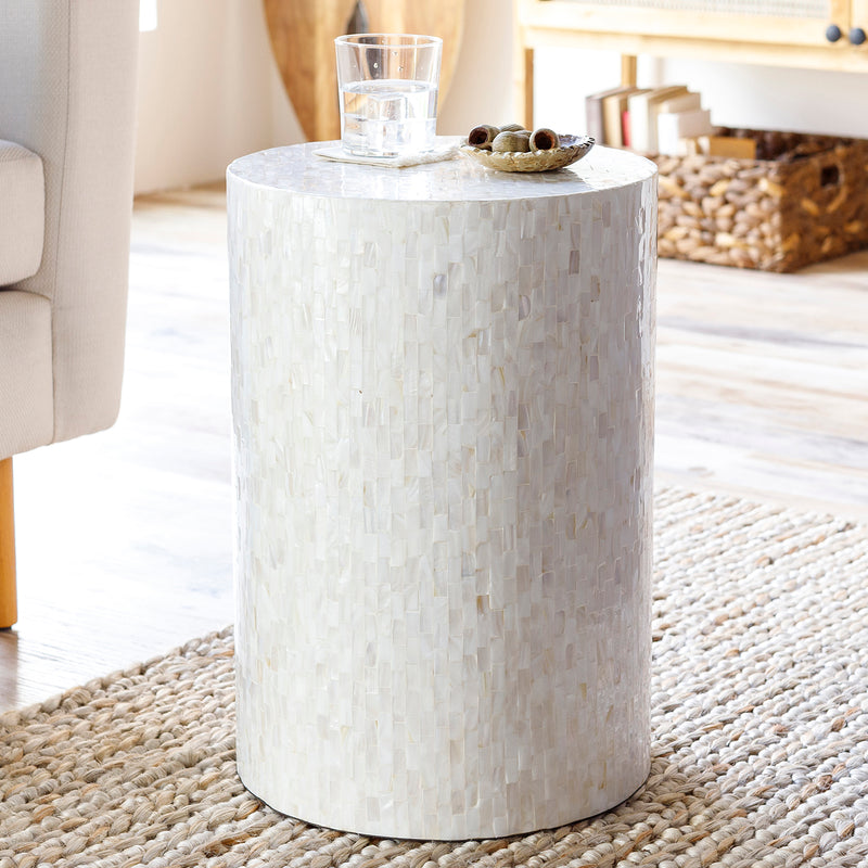 Shell Iridescent Accent Table