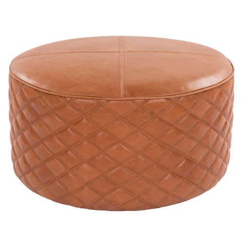 Vestry Leather Pouf