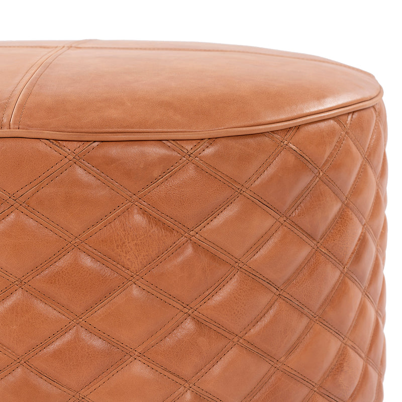 Vestry Leather Pouf